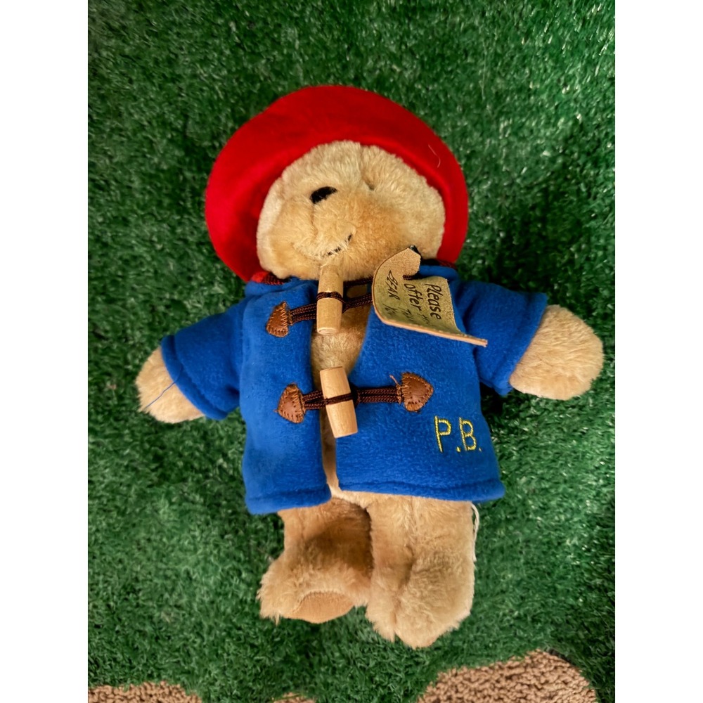 Paddington Bear Classic Plush Red Hat Blue Duffle Coat